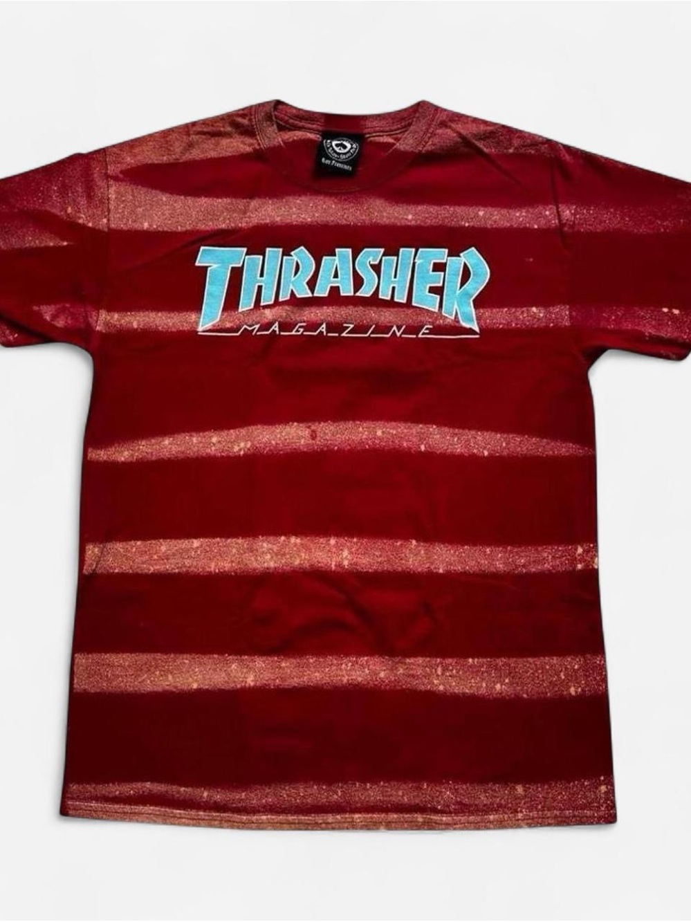 Men’s Thrasher Red Striped Logo Tee medium